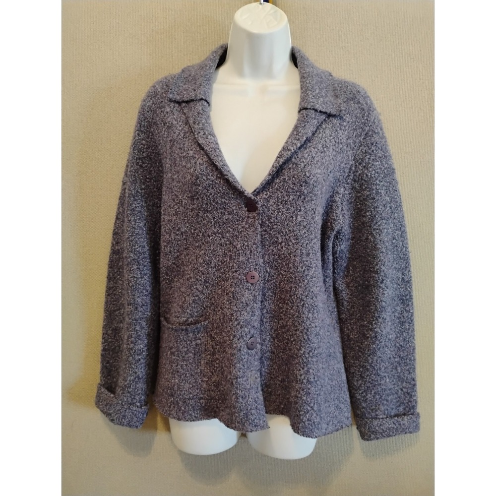 Eileen Fisher Purple Cardigan Size Medium